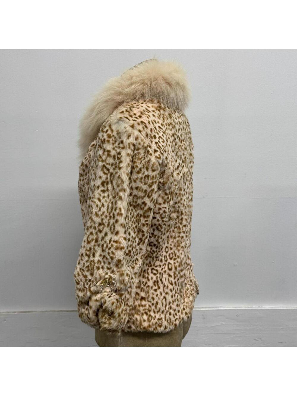 Vintage Y2K Pastel Rabbit & Fox Fur Jacket - Picture 4 of 8